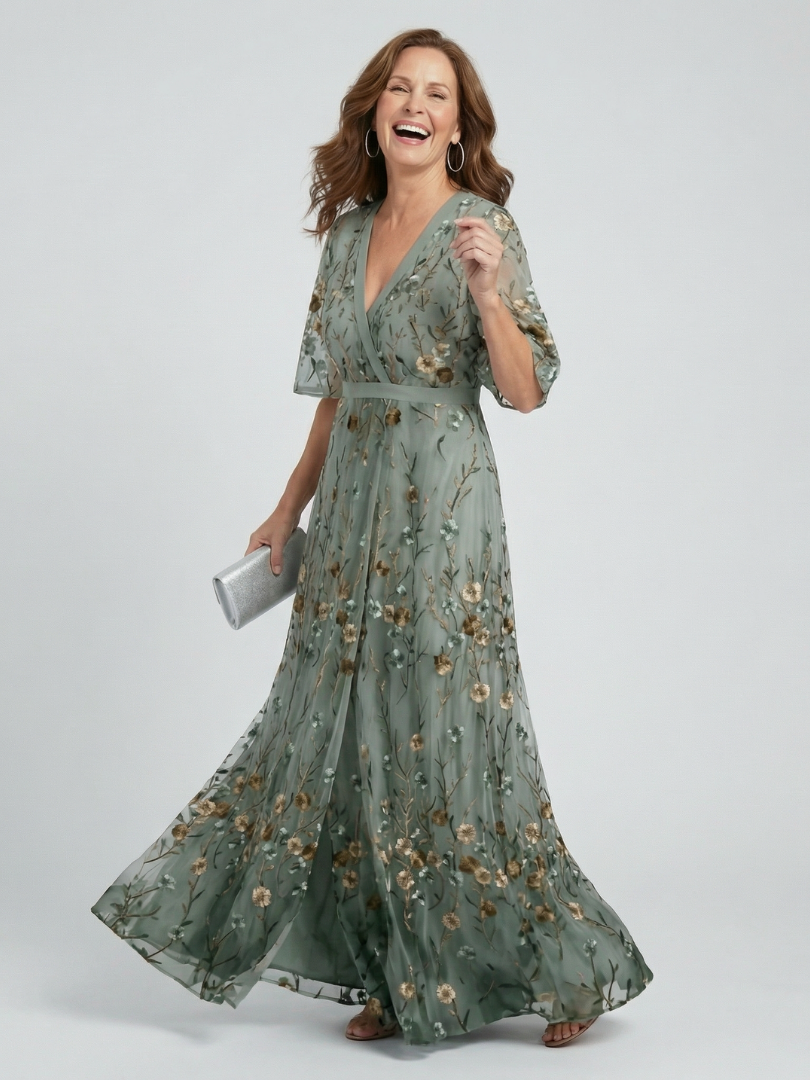 Athena | Elegant Floral Maxi Dress