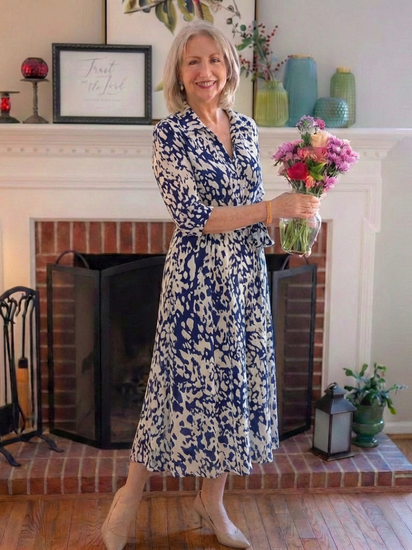 Celeste | Polished Midi Dress With Adjustable Waist