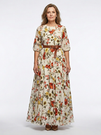 Marilyn | Elegant Maxi Dress With Belt