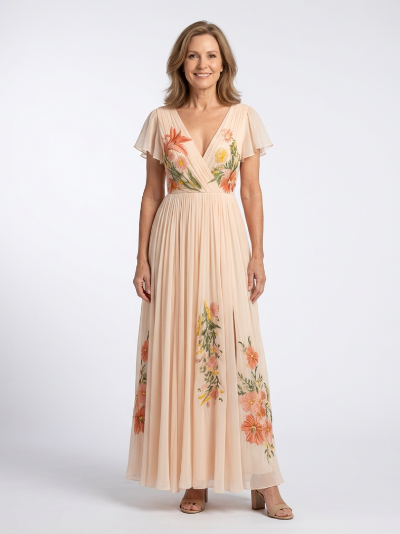 Amelia | Elegant Pleated Maxi Dress